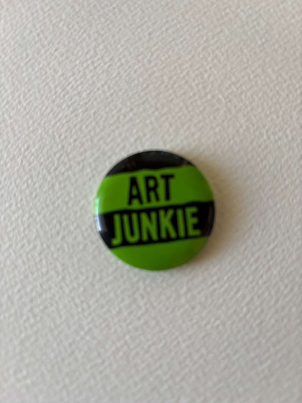 Art Junkie Green and Black Pin